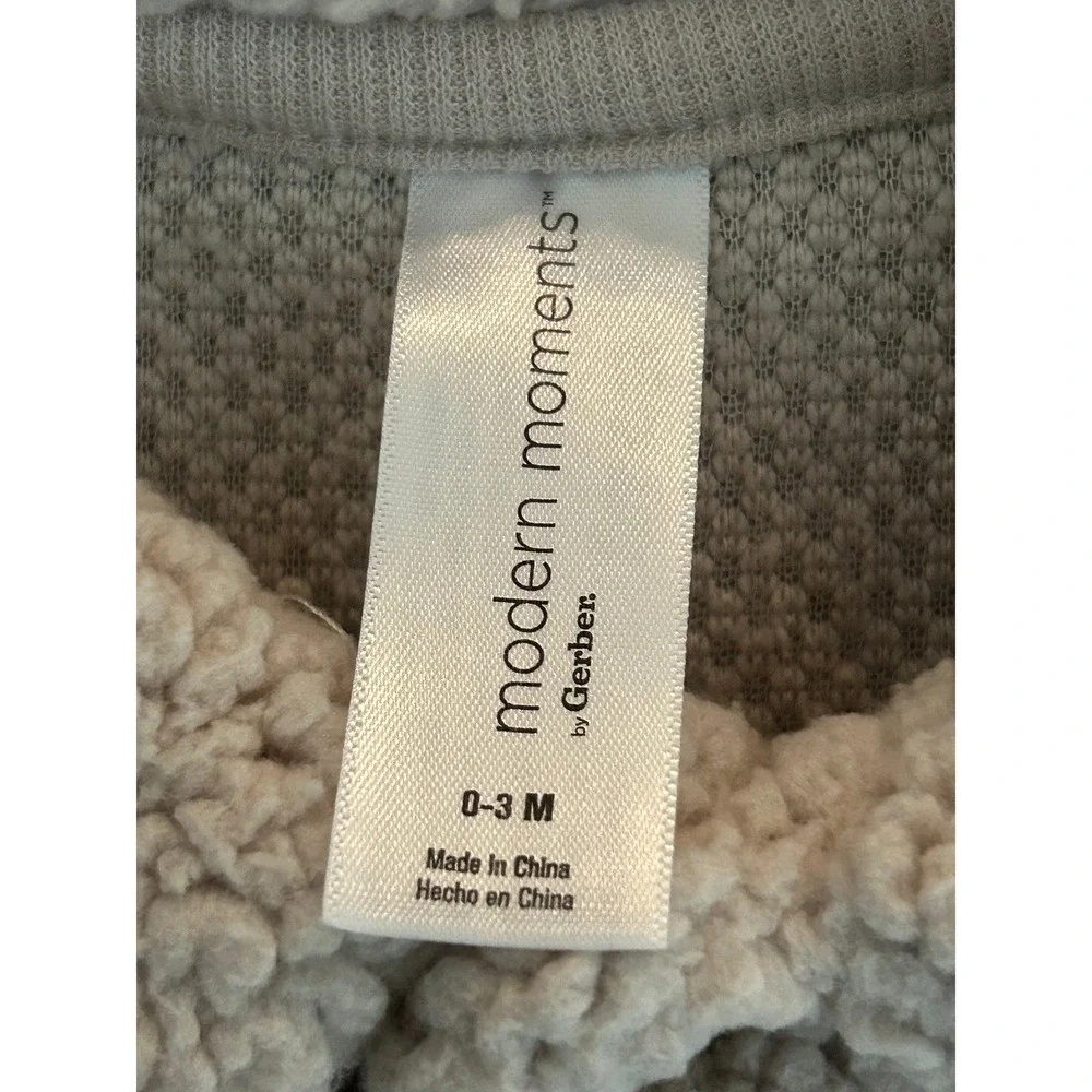 Modern Moments by Gerber Baby 0-3M Sherpa Fleece Jacket and Pants Set (0014)